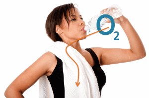Woman drink Nutra One water