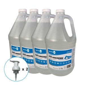 Alcohol free Hand sanitizer 4 x 3.78 liters format - With 2 foaming pump - Nutra One